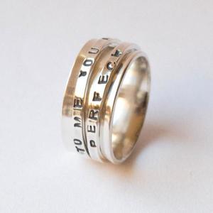Ασημένιο spinner personalized δαχτυλίδι - ασήμι, δαχτυλίδι, σταθερά, προσωποποιημένα - 4