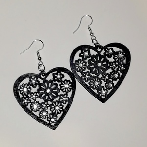 Πρωτότυπα σκουλαρίκια καρδιές με στρας - κοσμήματα - 2