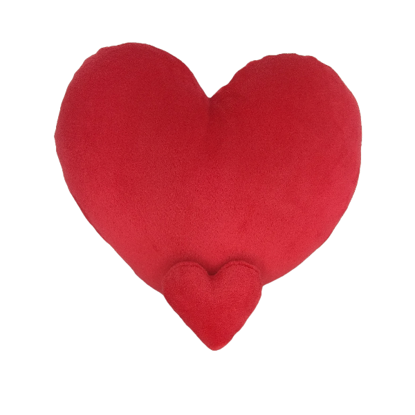 Χειροποίητη καρδιά μικρό μέγεθος από γουνάκι fleece - καρδιά, αγάπη, σε αγαπώ, μαξιλάρια - 2