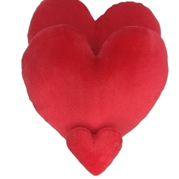 Χειροποίητη καρδιά μικρό μέγεθος από γουνάκι fleece - καρδιά, αγάπη, σε αγαπώ, μαξιλάρια - 3