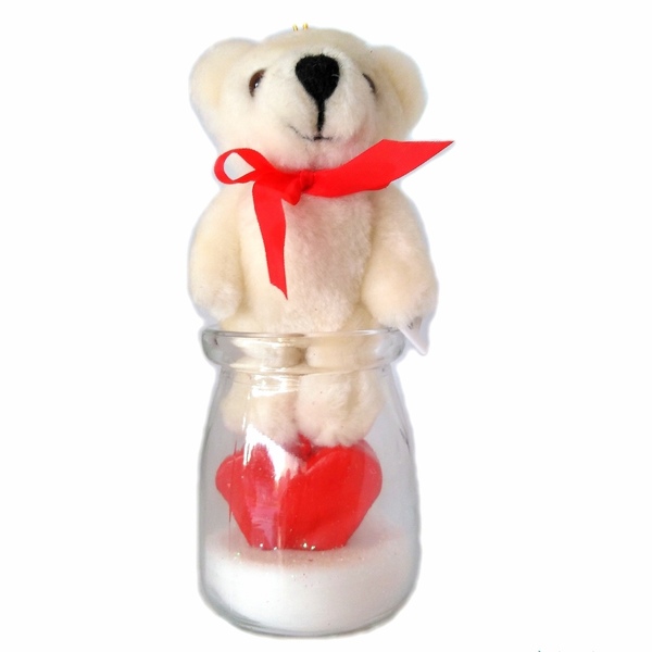 Δώρο Αγίου Βαλεντίνου κερί με αρκουδάκι - δώρο, αγ. βαλεντίνου