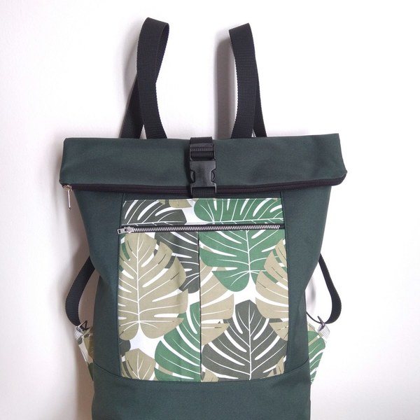 Σακίδιο πλάτης - Oryn backpack in dark green - ύφασμα, πλάτης, μεγάλες, καθημερινό, all day, minimal, φθηνές