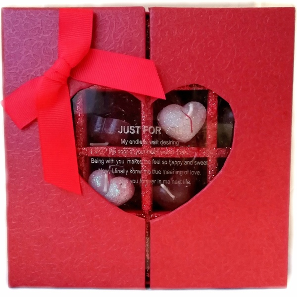 Δώρο Αγίου Βαλεντίνου με κεράκια σε κουτί πολυτελείας - δώρο, αγ. βαλεντίνου - 2