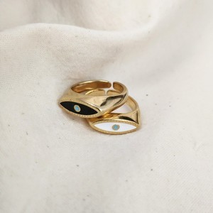 Δαχτυλίδι "το μάτι" - επιχρυσωμένα, ορείχαλκος, μικρά, αυξομειούμενα, φθηνά