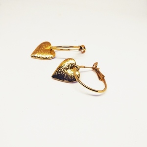 Επιχρυσωμένα Κρεμαστά Σκουλαρίκια σε Σχήμα Καρδιάς - επιχρυσωμένα, ορείχαλκος, μακριά, κοσμήματα, κρεμαστά - 5