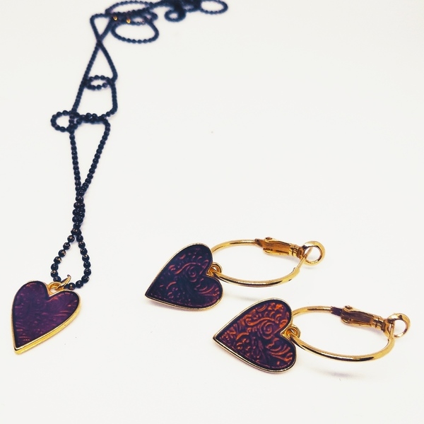 Επιχρυσωμένα Κρεμαστά Σκουλαρίκια σε Κρίκους με σχήμα Καρδιάς - επιχρυσωμένα, ορείχαλκος, κρίκοι, κοσμήματα - 3