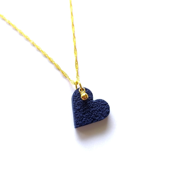 Blue heart - καρδιά, αγάπη, πηλός - 2