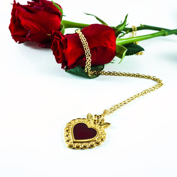 Κολιέ Καρδιά "My Valentine" - καρδιά, μακριά, δώρα αγίου βαλεντίνου, μενταγιόν - 3