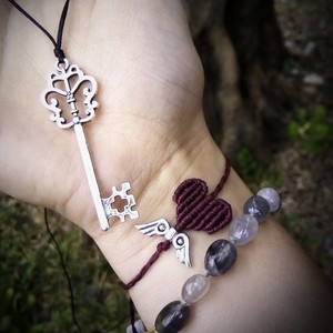 ~key of my heart~ - charms, καρδιά, κορδόνια, δώρα επετείου, ζευγάρια, χεριού, αυξομειούμενα, φθηνά - 4