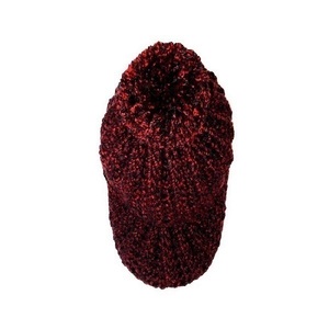 Χειροποίητο πλεκτό καπέλο Jockey-Κόκκινο με πον πον-Νο4-603-235. - καπέλο, σκουφάκια - 4