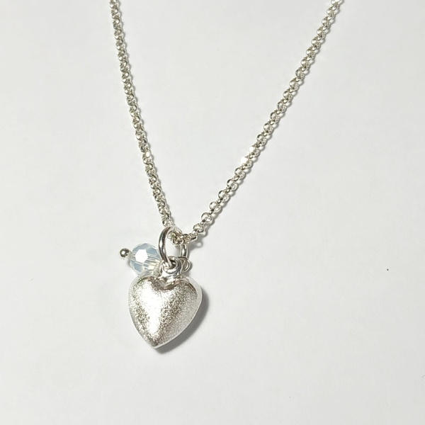 Ασημένιο μενταγιόν καρδιά - Valentine - ασήμι 925, καρδιά, κοντά, δώρα αγίου βαλεντίνου