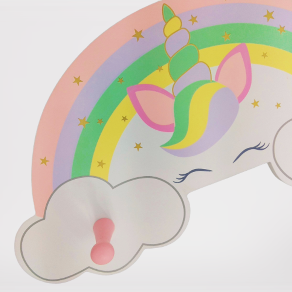 Κρεμαστά τοίχου unicorn ουράνιο τοξο - κορίτσι, συννεφάκι, διακόσμηση βάπτισης, μονόκερος - 3