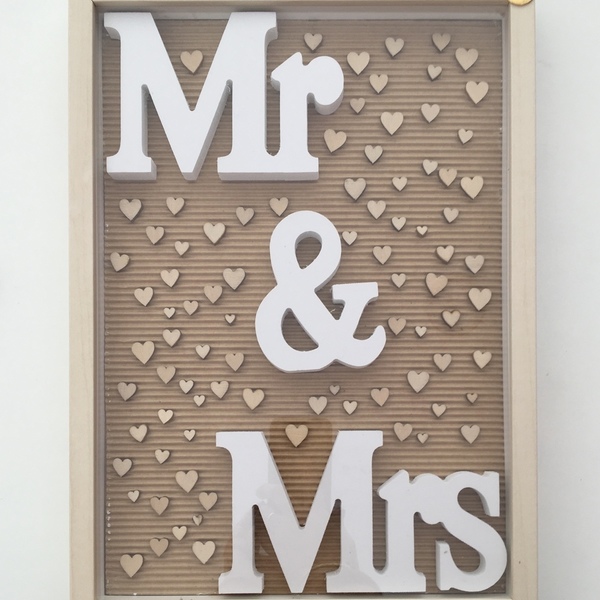 Διακοσμητικό κάδρο για ζευγάρια Mr & Mrs - πίνακες & κάδρα