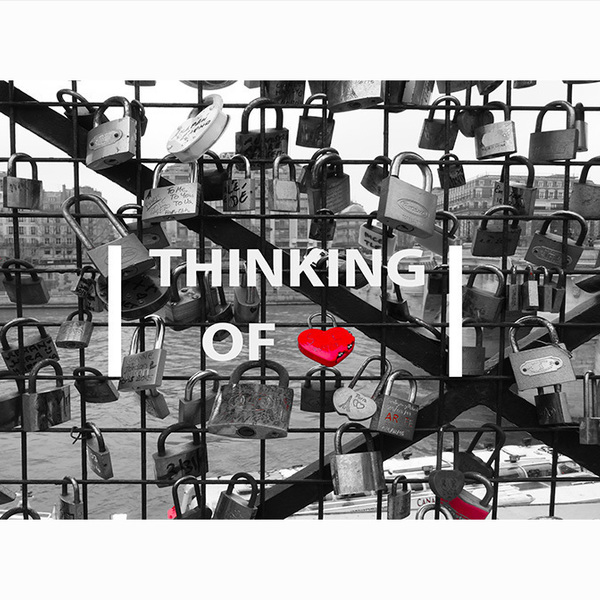 Poster 20*30 Thinking of Love - Παρίσι, Γαλλία | Φωτογραφικό Χαρτί - καρδιά, αφίσες, σε αγαπώ