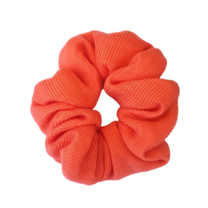 scrunchie πορτοκαλί ανάγλυφο - λαστιχάκια μαλλιών