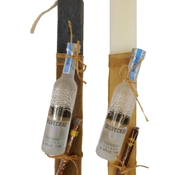 Χειροποίητη αρωματική λαμπάδα Belvedere - λαμπάδες, για ενήλικες, αρωματικές λαμπάδες, δώρο πάσχα
