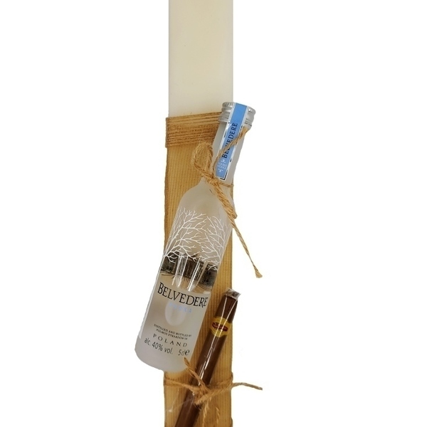 Χειροποίητη αρωματική λαμπάδα Belvedere - λαμπάδες, για ενήλικες, αρωματικές λαμπάδες, δώρο πάσχα - 2
