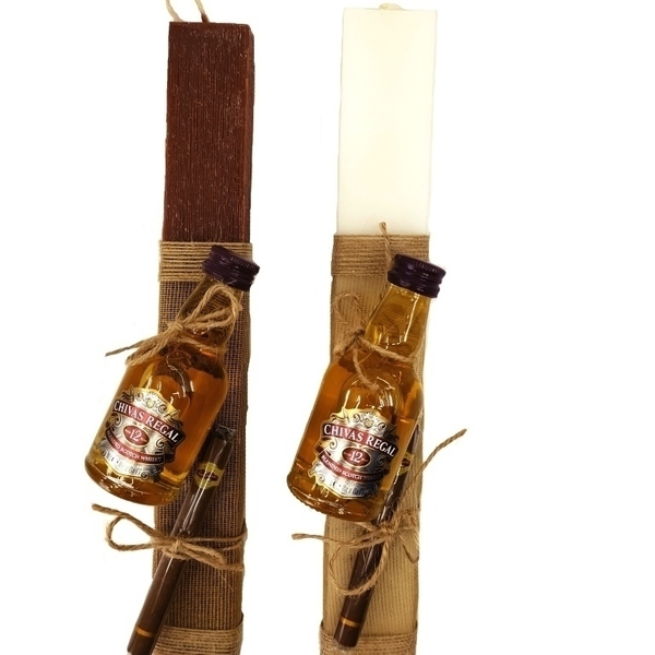 Χειροποίητη αρωματική λαμπάδα Chivas Regal - λαμπάδες, για ενήλικες, αρωματικές λαμπάδες, δώρο πάσχα