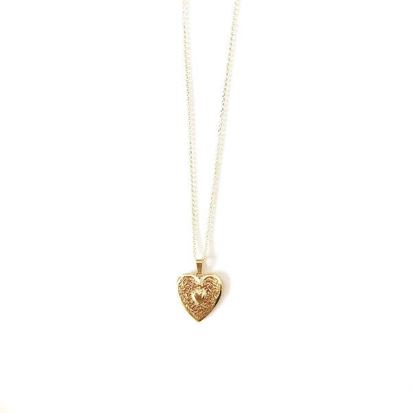 Heart of gold pendant - επιχρυσωμένα, καρδιά, μακριά, ατσάλι, φθηνά