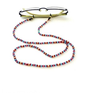 Κορδόνι για γυαλιά με πολύχρωμες χάντρες - πολύχρωμο, χειροποίητα, χάντρες, κορδόνια γυαλιών - 2