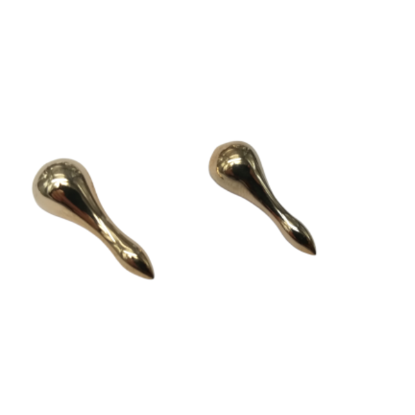 ασημένια 925 σκουλαρίκια κοντά drop (σταγονα) - ασήμι, καρφωτά