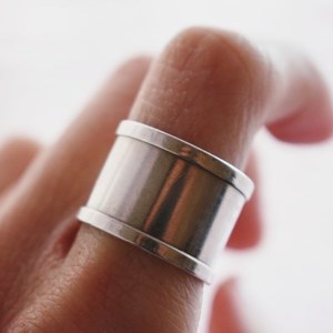 Σφυρήλατο αυξομειούμενο δαχτυλίδι - επάργυρα, μεγάλα, αυξομειούμενα, φθηνά - 2
