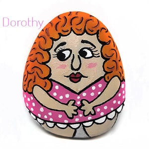 Διακοσμητικές πέτρες ζευγάρι Dorothy & Bob - ζωγραφισμένα στο χέρι, πέτρα, διακοσμητικές πέτρες, δώρο έκπληξη - 2