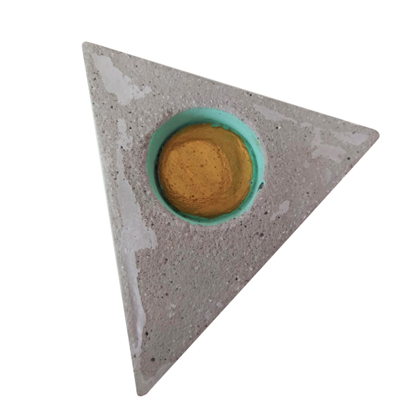 Τρίγωνο διακοσμητικό από τσιμέντο "Μint Triangle" - διακοσμητικό, διακόσμηση, ρεσώ & κηροπήγια, διακόσμηση σαλονιού - 2