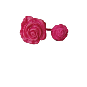 δαχτυλίδι διπλό τριαντάφυλλα, λουλούδια φούξια ρόζ - τριαντάφυλλο, πηλός, λουλούδι, μεγάλα, αυξομειούμενα, φθηνά