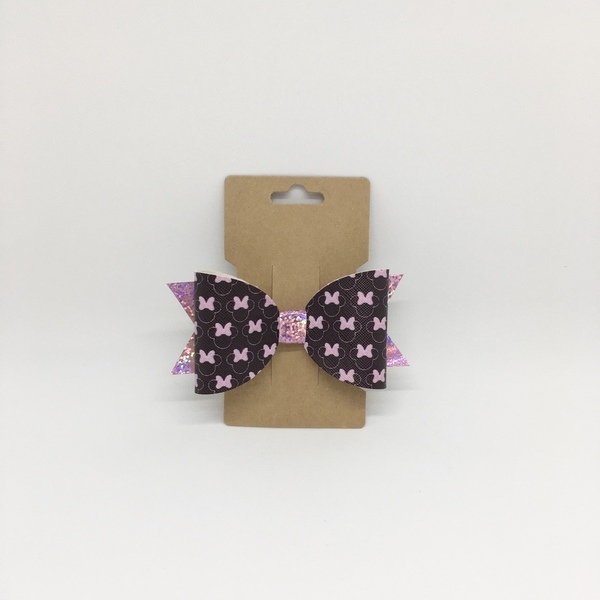 Pink Bow Hair Clip - κορίτσι, μαλλιά, αξεσουάρ μαλλιών