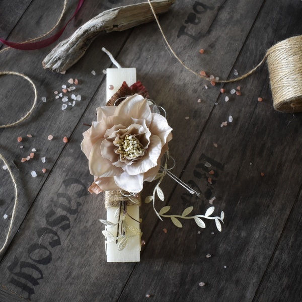 Ρομαντική αρωματική λαμπάδα τριαντάφυλλο - τριαντάφυλλο, λαμπάδες, για ενήλικες, αρωματικές λαμπάδες - 2