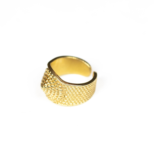 Επιχρυσωμένο δαχτυλίδι - chevalier, επιχρυσωμένα, boho, αυξομειούμενα, φθηνά - 2