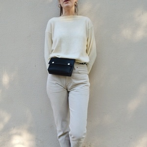 Μαύρο Belt Bag - statement, δερματίνη, μοδάτο, φθηνές - 3