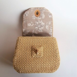 elegant bag, κομψή, κλασσική πλεκτή χειροποίητη τσάντα χειρός, πλεγμένη με κορδόνι μπεζ και διαστάσεις 25*23*10 - τσάντα, χειροποίητα, χειρός, πλεκτές τσάντες, μικρές - 5
