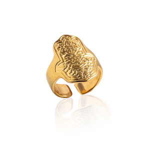 Δαχτυλίδι Fatima Hand - Χρώμα Χρυσό - επιχρυσωμένα, ορείχαλκος, μεγάλα, αυξομειούμενα, φθηνά