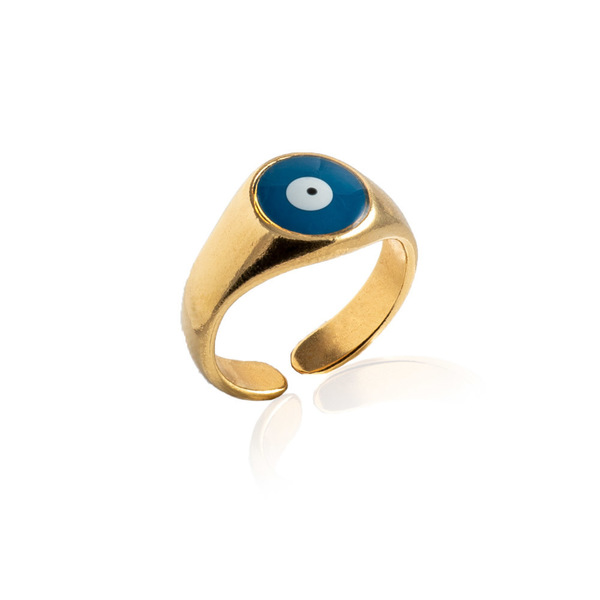 Δαχτυλίδι Heavenly eye - Χρώμα Χρυσό - επιχρυσωμένα, ορείχαλκος, boho, αυξομειούμενα, φθηνά