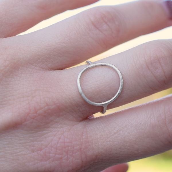 Δαχτυλίδι κύκλος ασήμι 925 - ασήμι, μικρά, boho, σταθερά, φθηνά - 2