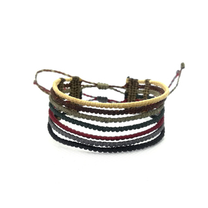 Multicolor bracelet - ιδιαίτερο, μακραμέ, ethnic, χεριού, αυξομειούμενα, φαρδιά