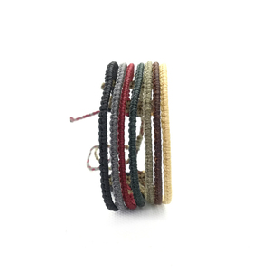 Multicolor bracelet - ιδιαίτερο, μακραμέ, ethnic, χεριού, αυξομειούμενα, φαρδιά - 2