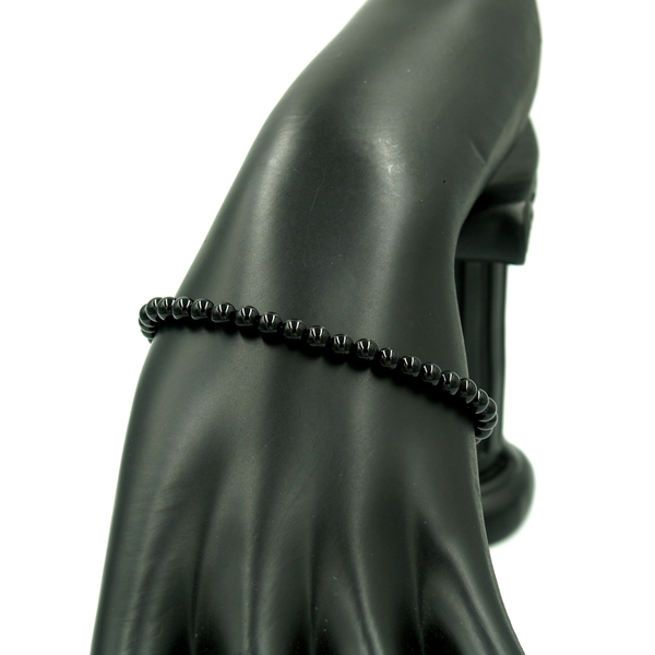Black Onyx Χειροποίητο Κόσμημα Βραχιόλι Μαύρος Όνυχας Ασήμι S925 - ημιπολύτιμες πέτρες, όνυχας, χάντρες, χεριού, αυξομειούμενα - 3