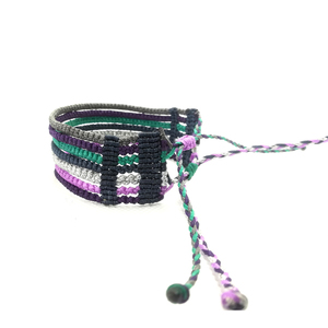 Multicolor bracelet_A - μακραμέ, ethnic, χεριού, αυξομειούμενα, δώρα για γυναίκες, φαρδιά - 3