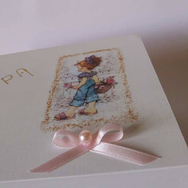 Κουτάκι ξύλινο κοριτσάκι ροζ λευκό πουά 23*11*17εκ. - κορίτσι, οργάνωση & αποθήκευση, δώρα γενεθλίων, κουτιά αποθήκευσης, δώρο γέννησης - 3