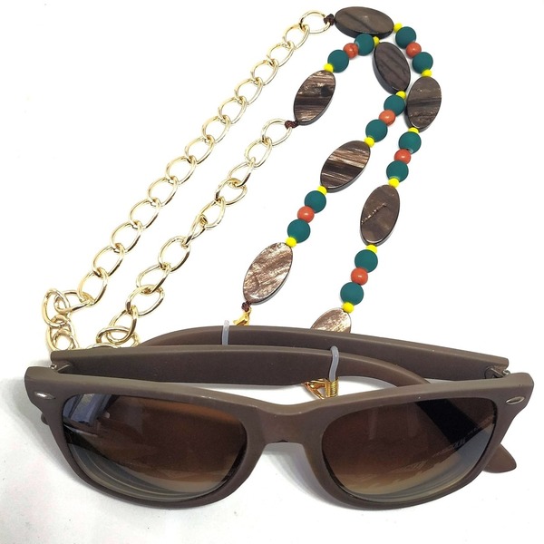Χρυσή αλυσίδα για γυαλιά με χάντρες - αλυσίδες, ιδεά για δώρο
