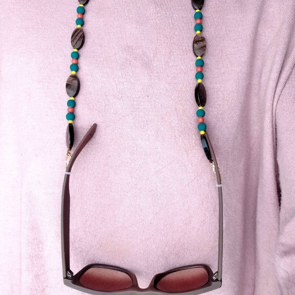 Χρυσή αλυσίδα για γυαλιά με χάντρες - αλυσίδες, ιδεά για δώρο - 3