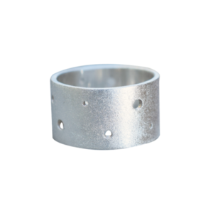 Δαχτυλίδι φαρδύ με τρύπες ασήμι 925 - ασήμι, επάργυρα, boho, σταθερά, μεγάλα