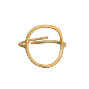 Επιχρυσωμένο ανοιχτό δαχτυλίδι κύκλος ασήμι 925 - ασήμι, επιχρυσωμένα, γεωμετρικά σχέδια, μικρά, boho, μεγάλα, αυξομειούμενα, φθηνά - 2