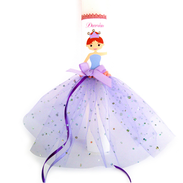 ♥ Λαμπάδα "Πριγκίπισσα" με όνομα παιδιού - 2020 - κορίτσι, λαμπάδες, όνομα - μονόγραμμα, μπαλαρίνες, πριγκίπισσα, πριγκίπισσα, για παιδιά, πριγκίπισσες, προσωποποιημένα