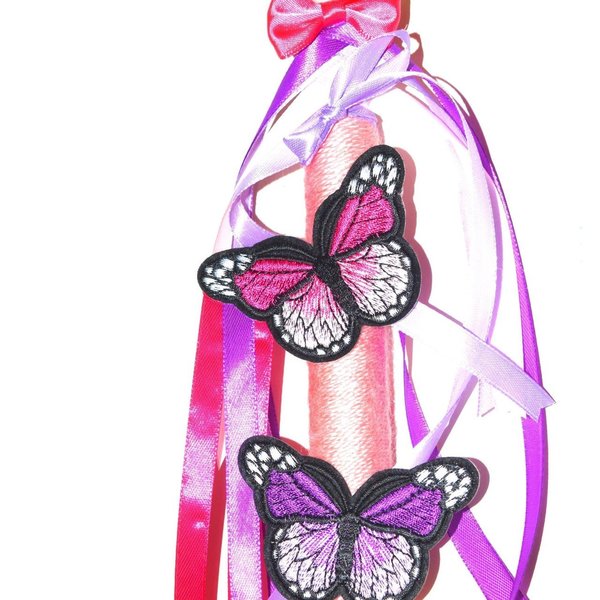 Λαμπάδα 40cm Many butterflies - κορίτσι, λαμπάδες, για παιδιά, για ενήλικες, για εφήβους - 2