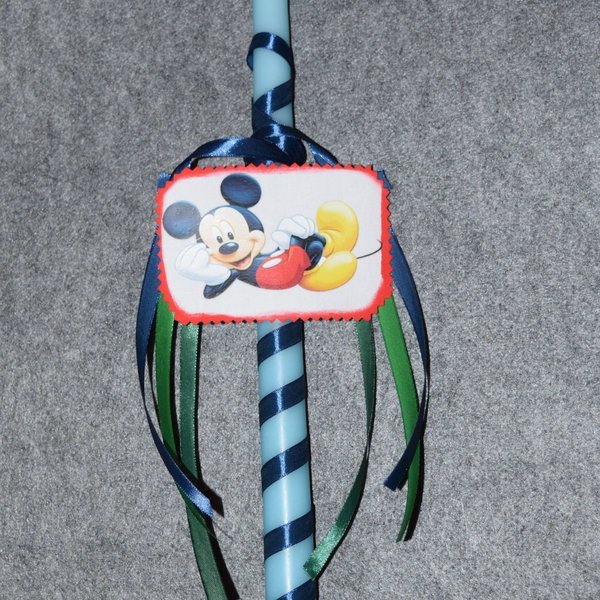 Λαμπάδα 40cm Mickey Mouse - αγόρι, λαμπάδες, για παιδιά, ήρωες κινουμένων σχεδίων - 4