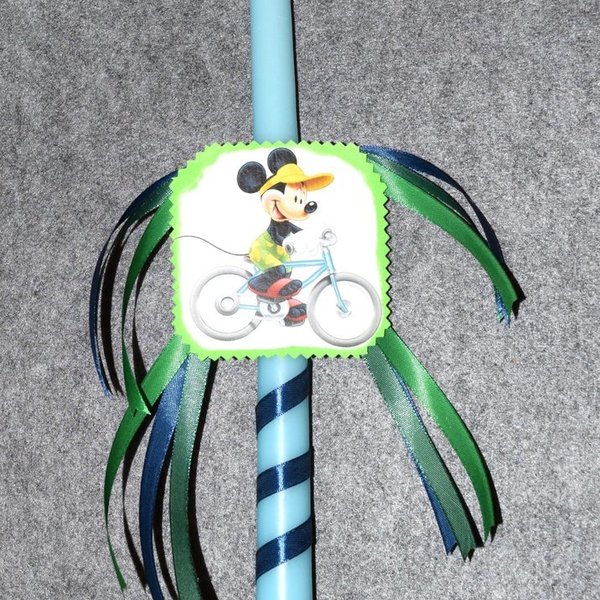 Λαμπάδα 40cm Mickey Mouse - αγόρι, λαμπάδες, για παιδιά, ήρωες κινουμένων σχεδίων - 2